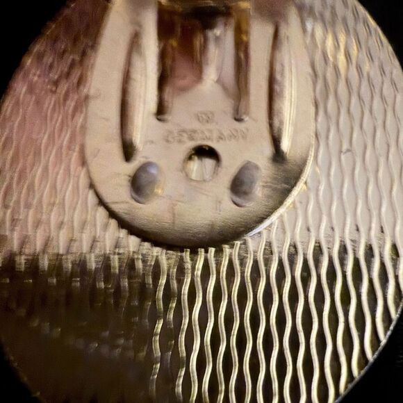 Vintage West Germany Black and Gold Floral Scarf Clip - Picture 7 of 9